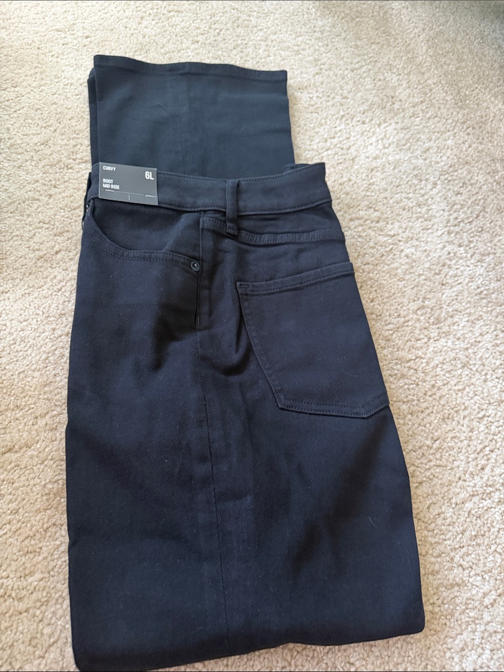 Express Black Curvy Boot Mid-Rise Jeans - 6L - Picture 6 of 6